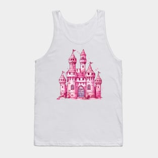 Magical Pink Castle Fairytale Princess Castle Queen Castle Tank Top